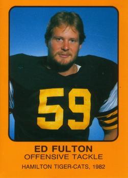 #NNO Ed Fulton - Hamilton Tiger-Cats - 1982 Hamilton Tiger-Cats Safety Football