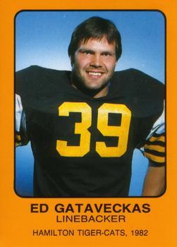 #NNO Ed Gataveckas - Hamilton Tiger-Cats - 1982 Hamilton Tiger-Cats Safety Football