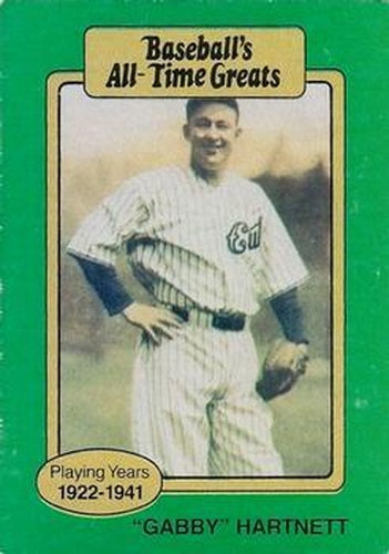 #NNO "Gabby" Hartnett - Chicago Cubs - 1987 Hygrade All-Time Greats Baseball