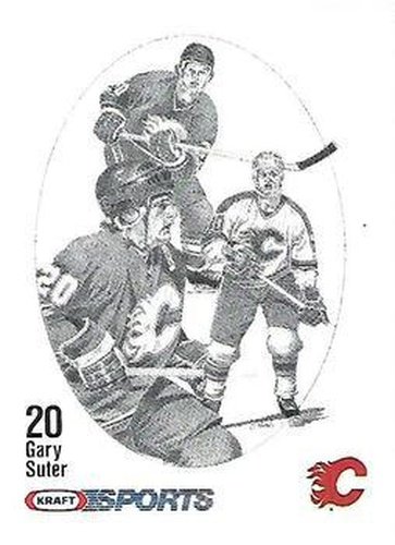 #NNO Gary Suter - Calgary Flames - 1986-87 Kraft Drawings Hockey