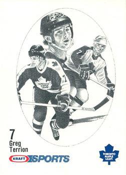 #NNO Greg Terrion - Toronto Maple Leafs - 1986-87 Kraft Drawings Hockey
