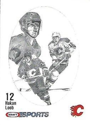 #NNO Hakan Loob - Calgary Flames - 1986-87 Kraft Drawings Hockey