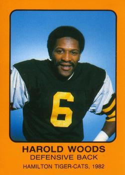 #NNO Harold Woods - Hamilton Tiger-Cats - 1982 Hamilton Tiger-Cats Safety Football