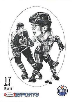 #NNO Jari Kurri - Edmonton Oilers - 1986-87 Kraft Drawings Hockey