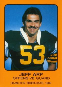 #NNO Jeff Arp - Hamilton Tiger-Cats - 1982 Hamilton Tiger-Cats Safety Football
