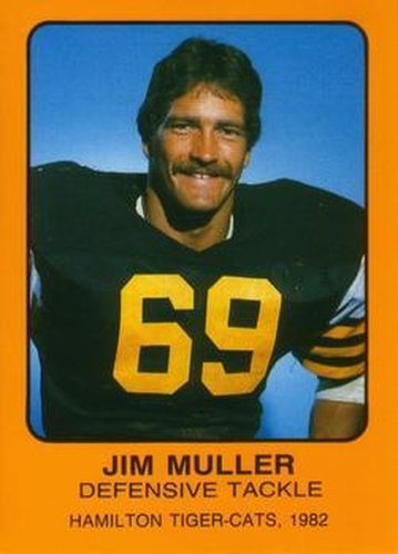 #NNO Jim Muller - Hamilton Tiger-Cats - 1982 Hamilton Tiger-Cats Safety Football