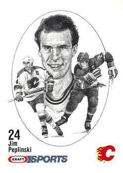 #NNO Jim Peplinski - Calgary Flames - 1986-87 Kraft Drawings Hockey