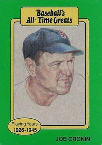 #NNO Joe Cronin - Boston Red Sox - 1987 Hygrade All-Time Greats Baseball