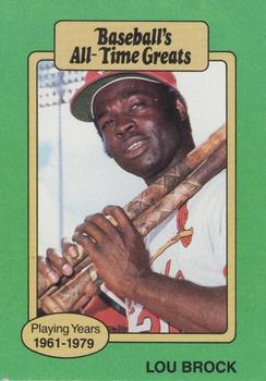 #NNO Lou Brock - St. Louis Cardinals - 1987 Hygrade All-Time Greats Baseball
