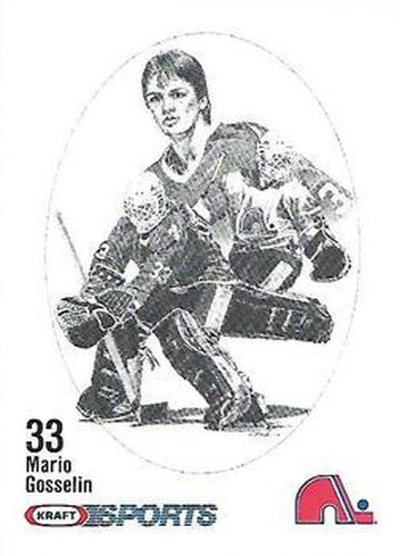 #NNO Mario Gosselin - Quebec Nordiques - 1986-87 Kraft Drawings Hockey