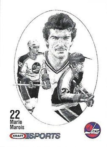 #NNO Mario Marois - Winnipeg Jets - 1986-87 Kraft Drawings Hockey