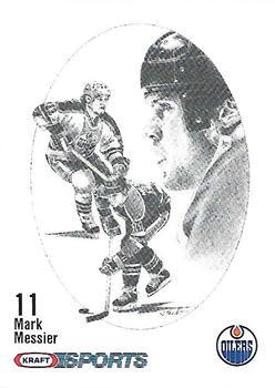 #NNO Mark Messier - Edmonton Oilers - 1986-87 Kraft Drawings Hockey