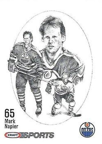 #NNO Mark Napier - Edmonton Oilers - 1986-87 Kraft Drawings Hockey