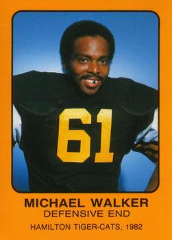 #NNO Michael Walker - Hamilton Tiger-Cats - 1982 Hamilton Tiger-Cats Safety Football