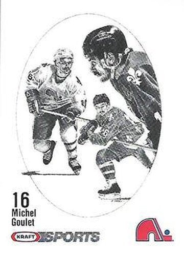 #NNO Michel Goulet - Quebec Nordiques - 1986-87 Kraft Drawings Hockey