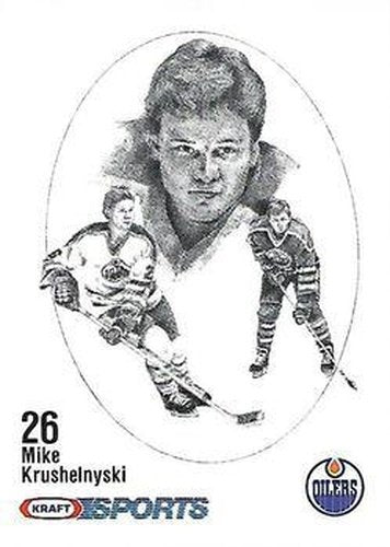 #NNO Mike Krushelnyski - Edmonton Oilers - 1986-87 Kraft Drawings Hockey