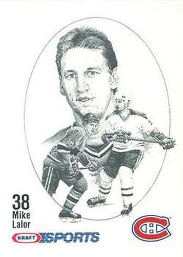 #NNO Mike Lalor - Montreal Canadiens - 1986-87 Kraft Drawings Hockey