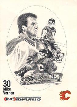 #NNO Mike Vernon - Calgary Flames - 1986-87 Kraft Drawings Hockey