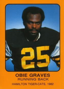 #NNO Obie Graves - Hamilton Tiger-Cats - 1982 Hamilton Tiger-Cats Safety Football