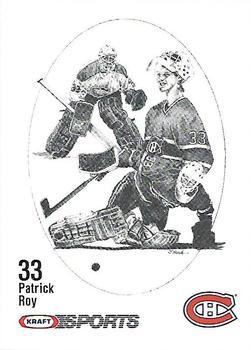 #NNO Patrick Roy - Montreal Canadiens - 1986-87 Kraft Drawings Hockey