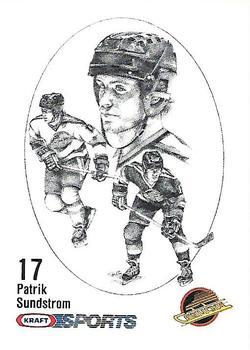 #NNO Patrik Sundstrom - Vancouver Canucks - 1986-87 Kraft Drawings Hockey