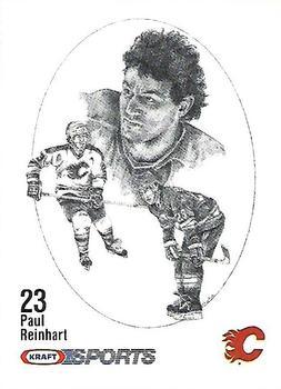 #NNO Paul Reinhart - Calgary Flames - 1986-87 Kraft Drawings Hockey