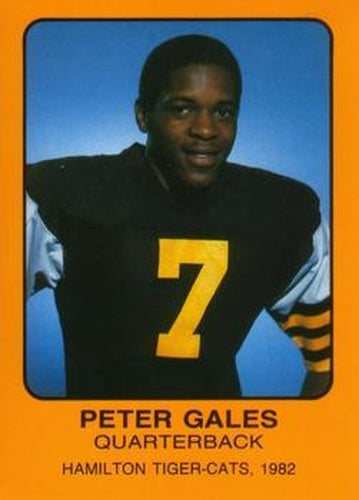 #NNO Peter Gales - Hamilton Tiger-Cats - 1982 Hamilton Tiger-Cats Safety Football