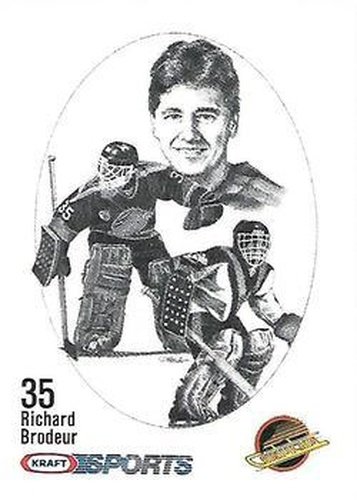 #NNO Richard Brodeur - Vancouver Canucks - 1986-87 Kraft Drawings Hockey