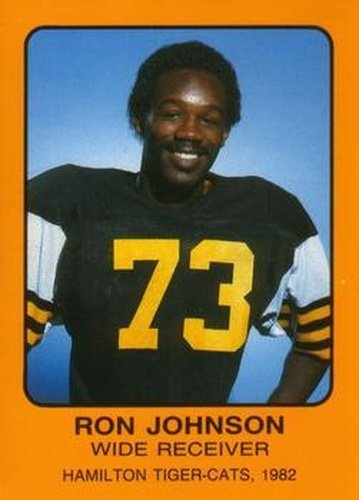 #NNO Ron Johnson - Hamilton Tiger-Cats - 1982 Hamilton Tiger-Cats Safety Football