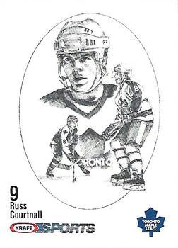 #NNO Russ Courtnall - Toronto Maple Leafs - 1986-87 Kraft Drawings Hockey
