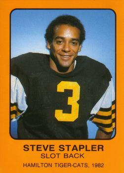 #NNO Steve Stapler - Hamilton Tiger-Cats - 1982 Hamilton Tiger-Cats Safety Football