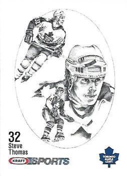 #NNO Steve Thomas - Toronto Maple Leafs - 1986-87 Kraft Drawings Hockey