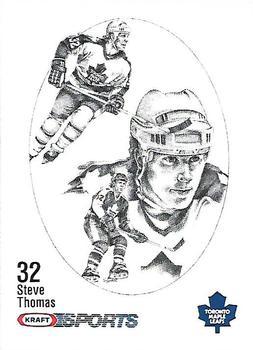 #NNO Steve Thomas - Toronto Maple Leafs - 1986-87 Kraft Drawings Hockey