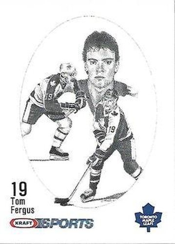 #NNO Tom Fergus - Toronto Maple Leafs - 1986-87 Kraft Drawings Hockey