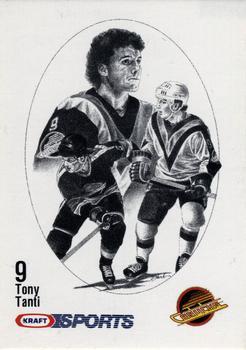#NNO Tony Tanti - Vancouver Canucks - 1986-87 Kraft Drawings Hockey