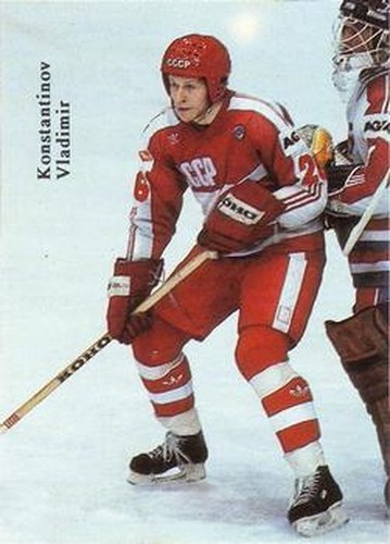 #NNO Vladimir Konstantinov - USSR - 1991-92 Red Ace Russian Stars Hockey