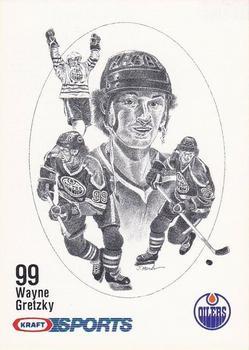 #NNO Wayne Gretzky - Edmonton Oilers - 1986-87 Kraft Drawings Hockey