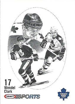 #NNO Wendel Clark - Toronto Maple Leafs - 1986-87 Kraft Drawings Hockey