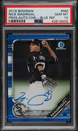2019 BOWMAN CHROME PROSPECT ROOKIE AUTO /150 NICK MADRIGAL #NM PSA 10