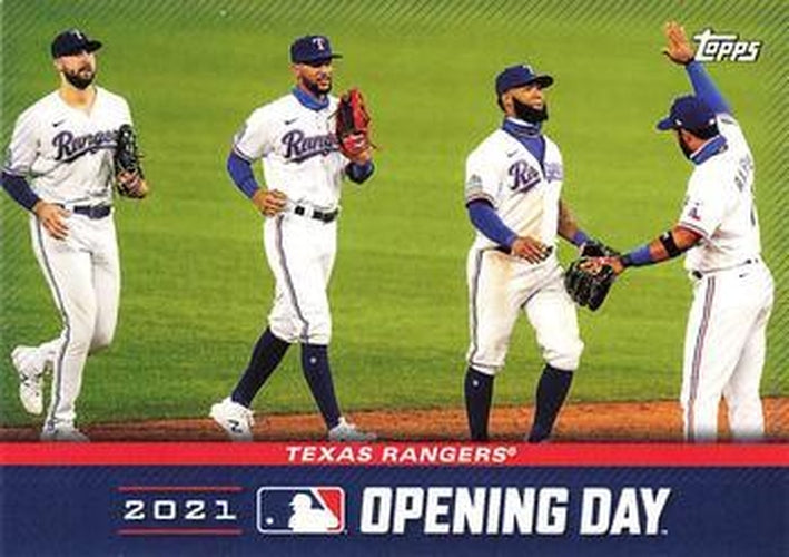 #OD-8 Texas Rangers - Texas Rangers - 2021 Topps Opening Day Baseball - Opening Day