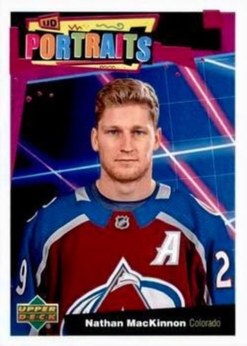 #P-12 Nathan MacKinnon - Colorado Avalanche - 2020-21 Upper Deck Portraits Hockey