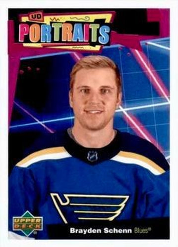 #P-38 Brayden Schenn - St. Louis Blues - 2020-21 Upper Deck Portraits Hockey