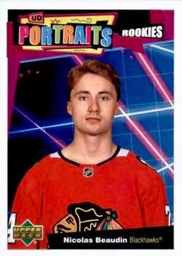 #P-49 Nicolas Beaudin - Chicago Blackhawks - 2020-21 Upper Deck Portraits Hockey