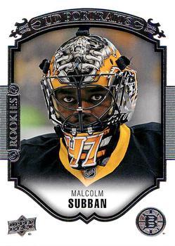 #P-55 Malcolm Subban - Boston Bruins - 2015-16 Upper Deck - UD Portraits Hockey
