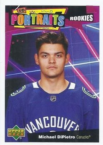 #P-68 Michael DiPietro - Vancouver Canucks - 2020-21 Upper Deck Portraits Hockey