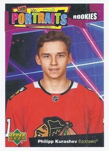 #P-71 Philipp Kurashev - Chicago Blackhawks - 2020-21 Upper Deck Portraits Hockey