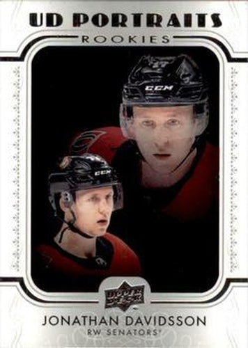 #P-72 Jonathan Davidsson - Ottawa Senators - 2019-20 Upper Deck - UD Portraits Hockey