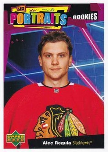 #P-77 Alec Regula - Chicago Blackhawks - 2020-21 Upper Deck Portraits Hockey