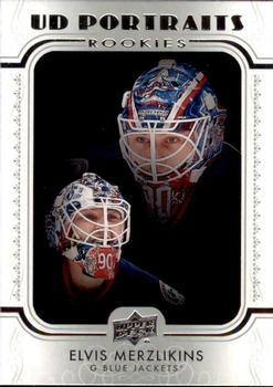 #P-91 Elvis Merzlikins - Columbus Blue Jackets - 2019-20 Upper Deck - UD Portraits Hockey