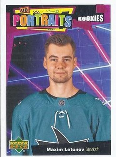 #P-91 Maxim Letunov - San Jose Sharks - 2020-21 Upper Deck Portraits Hockey